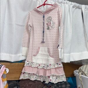 Girls Embellished Hoodie Dress